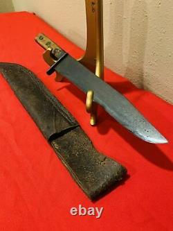 A Good & Super Rare Confederate Bowie Knife Cs Csa With Sheath Us CIVIL War