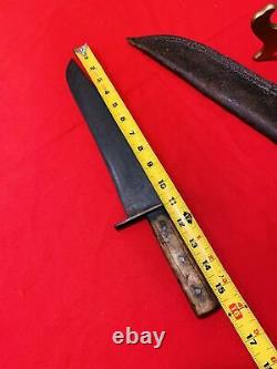 A Good & Super Rare Confederate Bowie Knife Cs Csa With Sheath Us CIVIL War