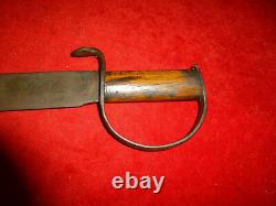 A Great CIVIL War Era Confederate 18 D Guard Bowie Knife + Hickory Handle