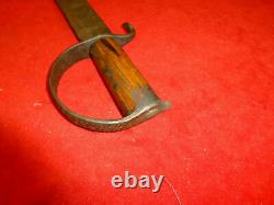 A Great CIVIL War Era Confederate 18 D Guard Bowie Knife + Hickory Handle