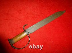 A Great CIVIL War Era Confederate 18 D Guard Bowie Knife + Hickory Handle