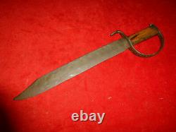 A Great CIVIL War Era Confederate 18 D Guard Bowie Knife + Hickory Handle