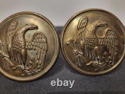 A Pair Of CIVIL War Era Eagle Breast Plates. Repurposed