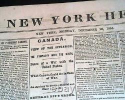 Abe CHRISTMAS PRESENT Sherman Captures Savannah Georgia 1864 Civil War Newspaper