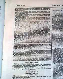 Abraham Lincoln Assassination & General Robert E. Lee Surrender 1865 Newspaper