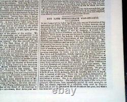 Abraham Lincoln Assassination & General Robert E. Lee Surrender 1865 Newspaper