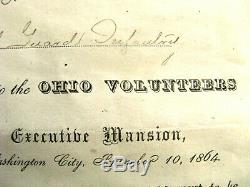 Abraham Lincoln CIVIL War Ohio Us Volunteer Discharge