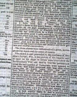 Abraham Lincoln In Response to a Serenade Address 1864 NYC Civil War Newspaper