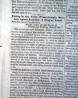 Abraham Lincoln In Response to a Serenade Address 1864 NYC Civil War Newspaper