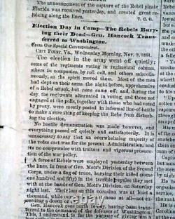 Abraham Lincoln In Response to a Serenade Address 1864 NYC Civil War Newspaper