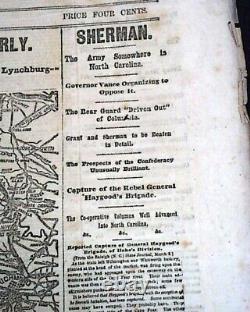 Abraham Lincoln Inauguration 1st Rpt. Civil War Final Weeks 1865 old Newspaper