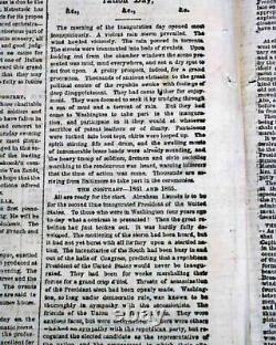 Abraham Lincoln Inauguration 1st Rpt. Civil War Final Weeks 1865 old Newspaper