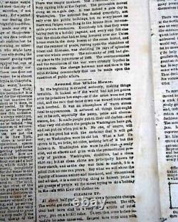 Abraham Lincoln Inauguration 1st Rpt. Civil War Final Weeks 1865 old Newspaper