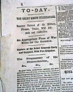 Abraham Lincoln Inauguration 1st Rpt. Civil War Final Weeks 1865 old Newspaper