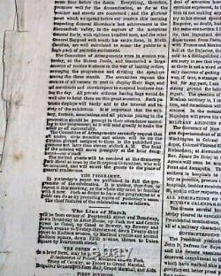 Abraham Lincoln Inauguration 1st Rpt. Civil War Final Weeks 1865 old Newspaper