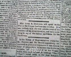 Abraham Lincoln Speech at Sanitary Fair in Baltimore 1864 Civil War Newspaper