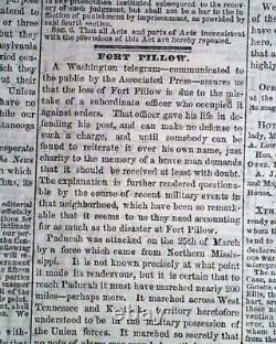 Abraham Lincoln Speech at Sanitary Fair in Baltimore 1864 Civil War Newspaper