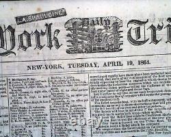 Abraham Lincoln Speech at Sanitary Fair in Baltimore 1864 Civil War Newspaper