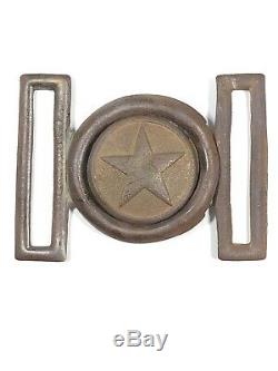 Amazing 1850s /60s Pre Civil War Gold Rush Star Original Belt Buckle Dug