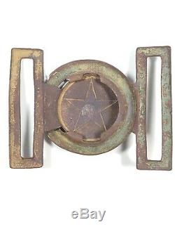 Amazing 1850s /60s Pre Civil War Gold Rush Star Original Belt Buckle Dug
