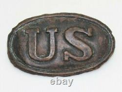 Amazing Find! Rare CIVIL War Us Baby Box Plate! Has Both Iron Hooks