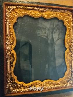 Ambrotype 6th Plate Union Soldier In Dress Uniform Nice Case Sharp Clean Image