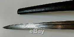 American CIVIL War Ames M 1850 Foot Officer Sword Signed Ames Partial Scabbard