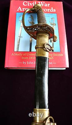 American CIVIL War M 1850 C. Roby & Co Chelmford Mass Foot Officer Sword