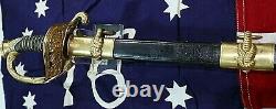 American CIVIL War M 1852 Officer Naval Sword Made By Paul D. Luneschloss C1862