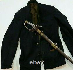 American CIVIL War Rare Artillery Battle Used Sack Coat Jacket Not Sword