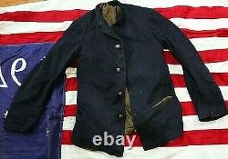 American CIVIL War Rare Artillery Battle Used Sack Coat Jacket Not Sword