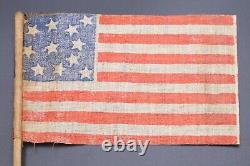 American Centennial 13 Star Parade Flag ca. 1861-1876 Medium Size 6