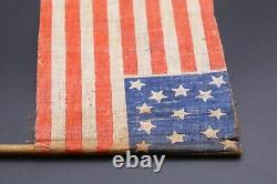 American Centennial 13 Star Parade Flag ca. 1861-1876 Medium Size 6