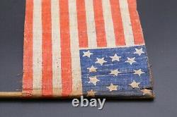 American Centennial 13 Star Parade Flag ca. 1861-1876 Medium Size 6