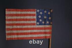 American Centennial 13 Star Parade Flag ca. 1861-1876 Medium Size 6