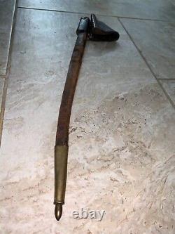 American Civil War Leather Bayonet Scabbard with Bronze Tip Union 18'' Enfield