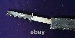 American Mexican War CIVIL War High Grade Bowie Knife With Ebony & Silver Grip