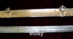 American Mexican War CIVIL War Knight Head Officer Sword Ca 1840-50