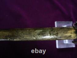 American Mexican War CIVIL War Officer Sword Palmetto Pommel Confederate Carried