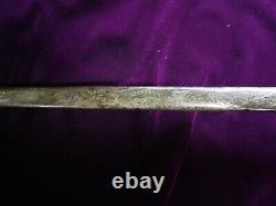 American Mexican War CIVIL War Officer Sword Palmetto Pommel Confederate Carried