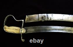 American War Of 1812 Mounted Artillery Officer Silvered Hilt & Scabbard Sword