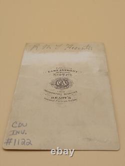 Anthony CDV & Congressional Free Frank Envelope Robert M. T. Hunter, CSA Official