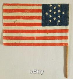 Antique 13 Star Flag Star of David Pattern Civil War Era Parade Flag size