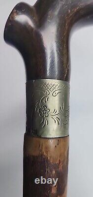 Antique 1800's Civil War Era Cane / Walking Stick Ft. Sumter Etched
