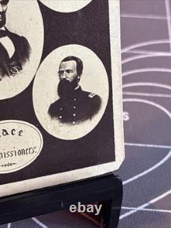Antique 1860's Civil War Era CDV Peace Commissioners Card Extremely Rare Item