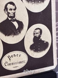 Antique 1860's Civil War Era CDV Peace Commissioners Card Extremely Rare Item
