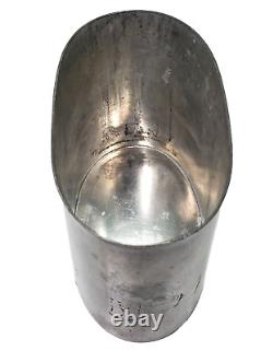 Antique 1860's Civil War Era Glass Leather Flask Surgeon W. M. Wood NAB Squadron