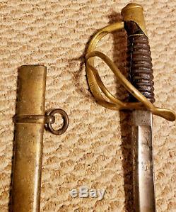 Antique 1865 U. S. Civil War M1860 Light Cavalry Saber Sword Mansfield & Lamb RI