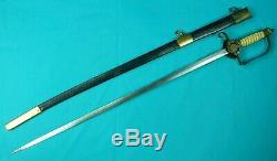 Antique 19 Century US Civil War Period Militia Sword with Scabbard