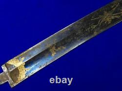 Antique 19 century US Civil War Engraved Blued Cavalry Sword Blade